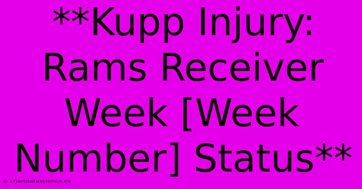 **Kupp Injury: Rams Receiver Week [Week Number] Status** 