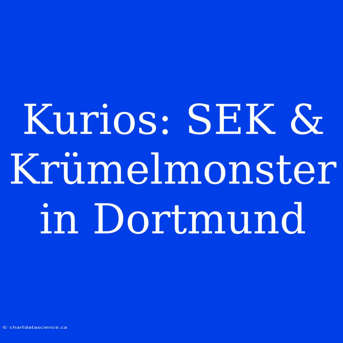 Kurios: SEK & Krümelmonster In Dortmund