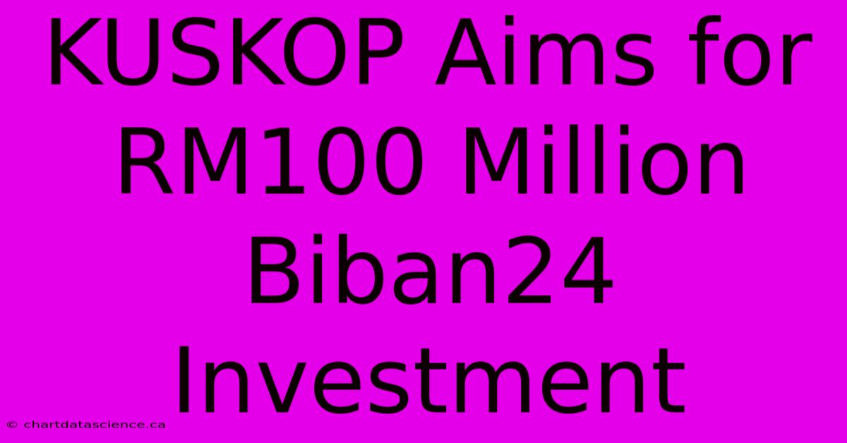 KUSKOP Aims For RM100 Million Biban24 Investment