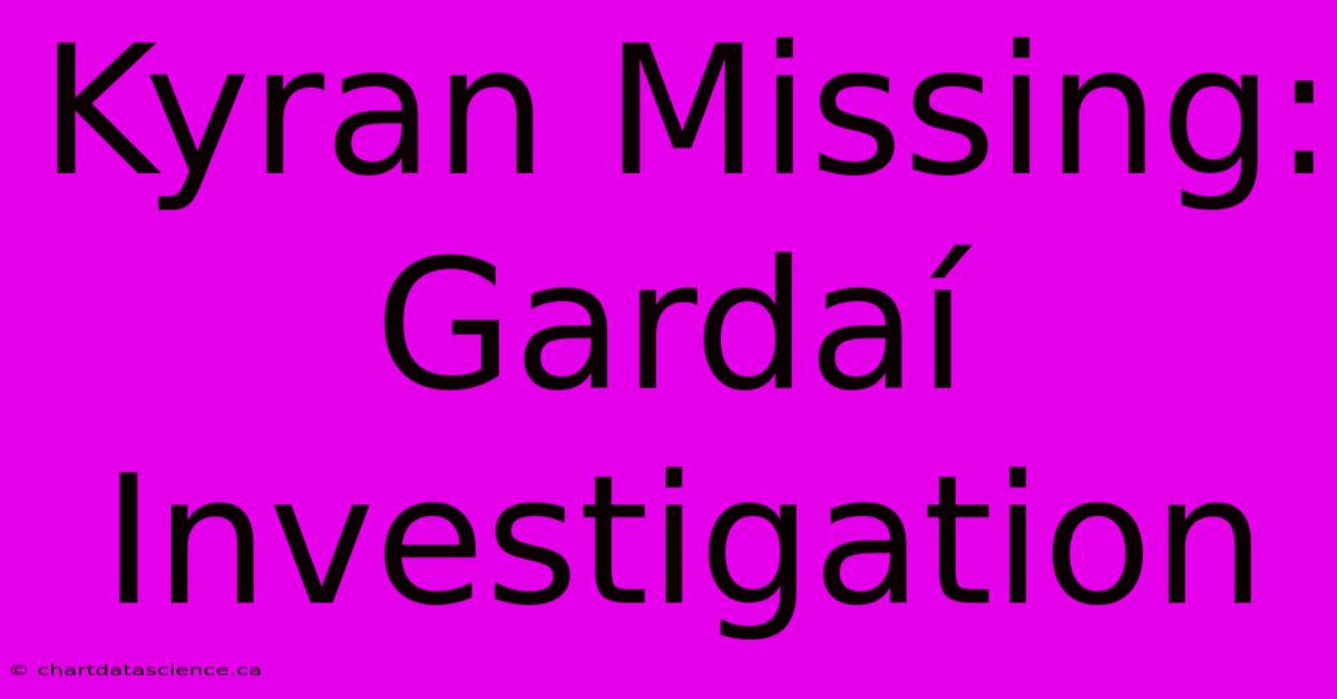 Kyran Missing: Gardaí Investigation