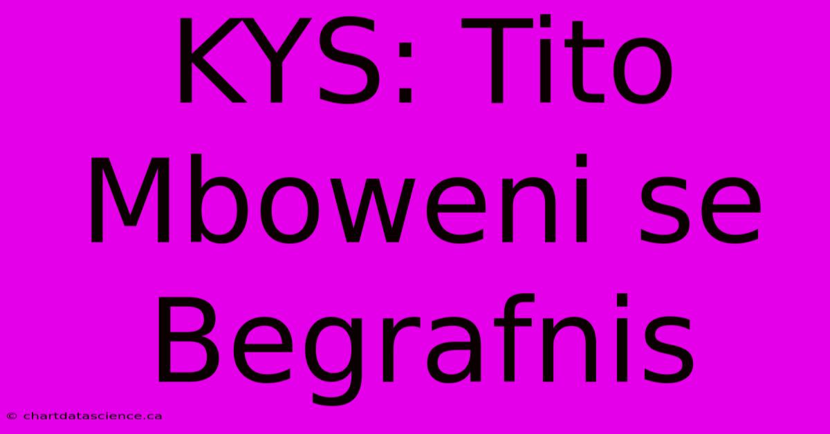 KYS: Tito Mboweni Se Begrafnis 