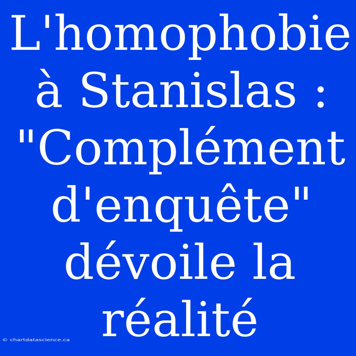 L'homophobie À Stanislas : 