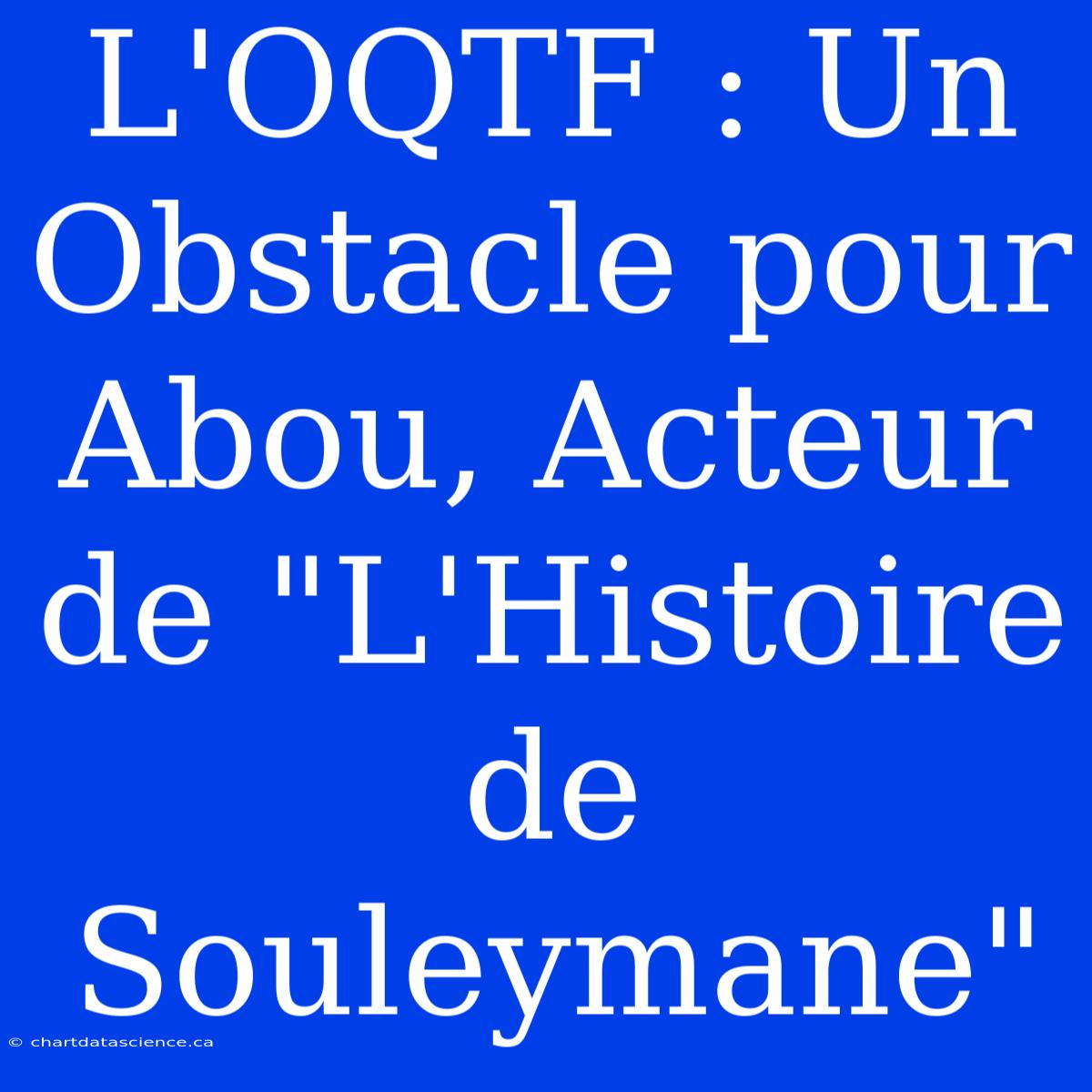 L'OQTF : Un Obstacle Pour Abou, Acteur De 