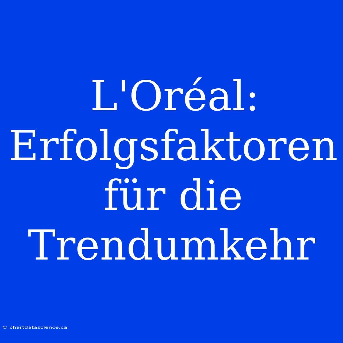 L'Oréal: Erfolgsfaktoren Für Die Trendumkehr