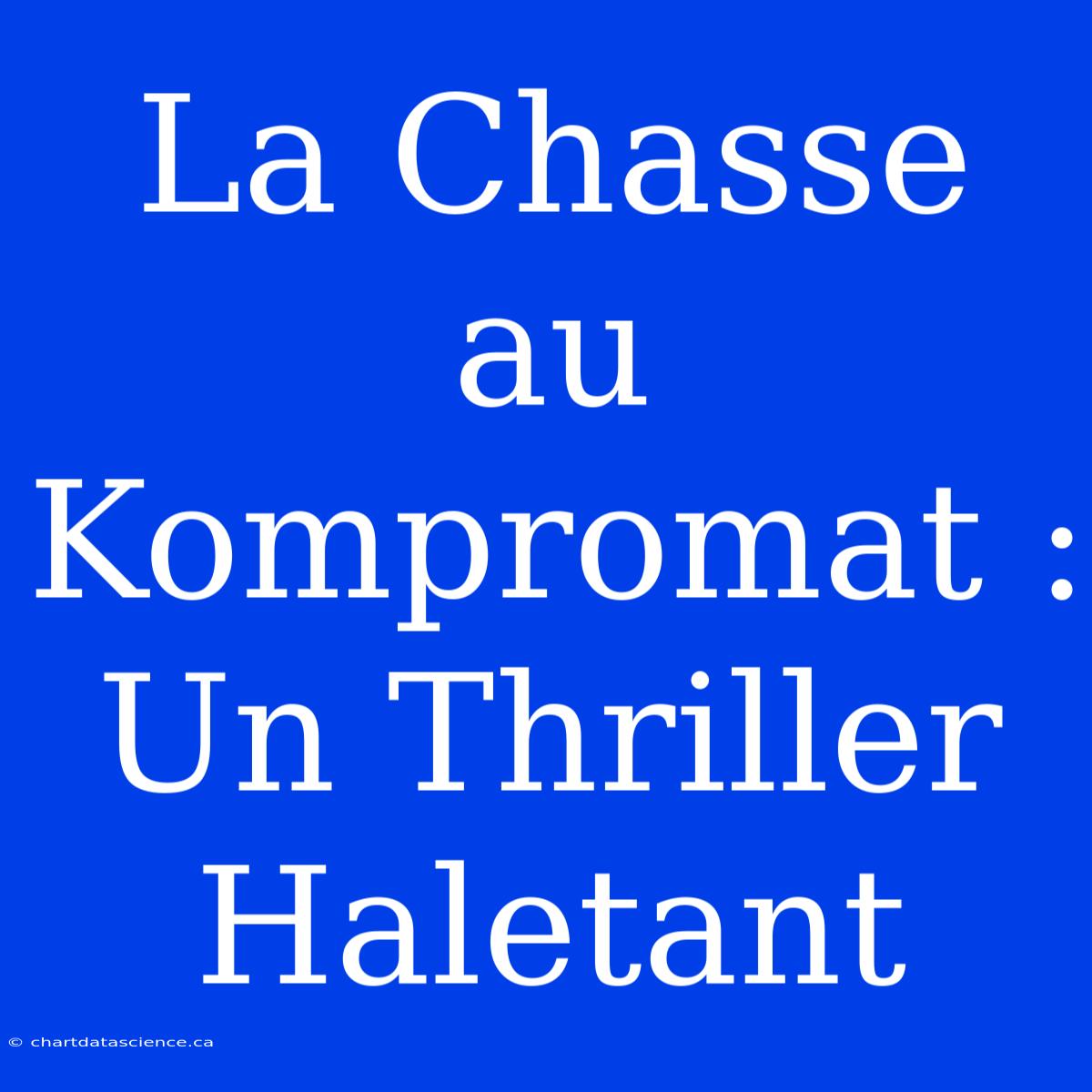 La Chasse Au Kompromat : Un Thriller Haletant