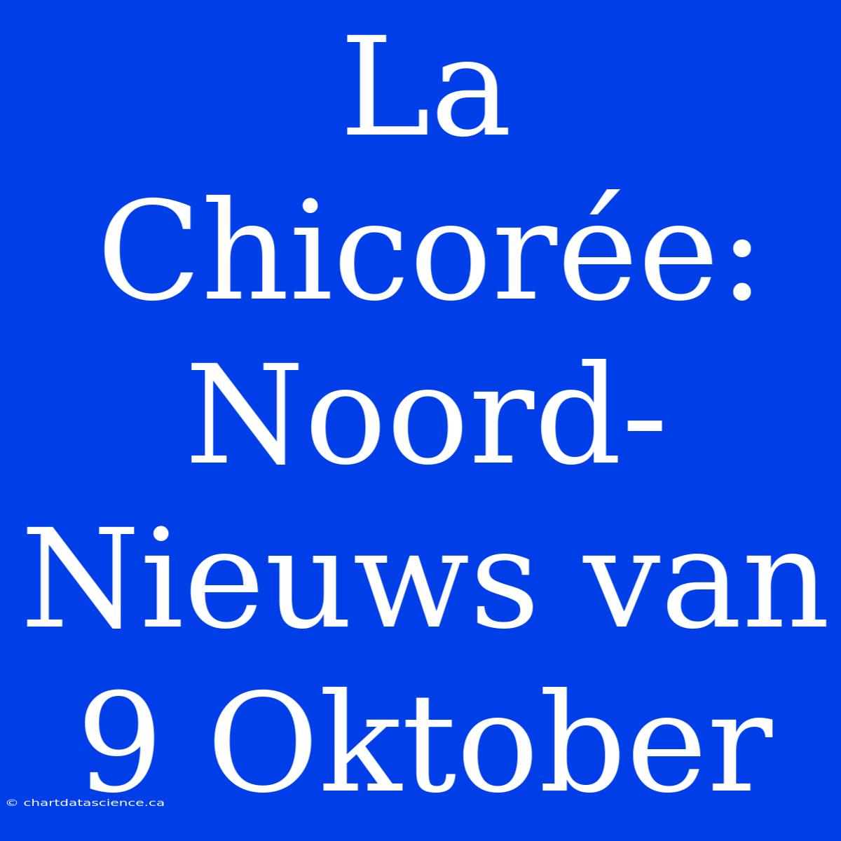 La Chicorée: Noord-Nieuws Van 9 Oktober