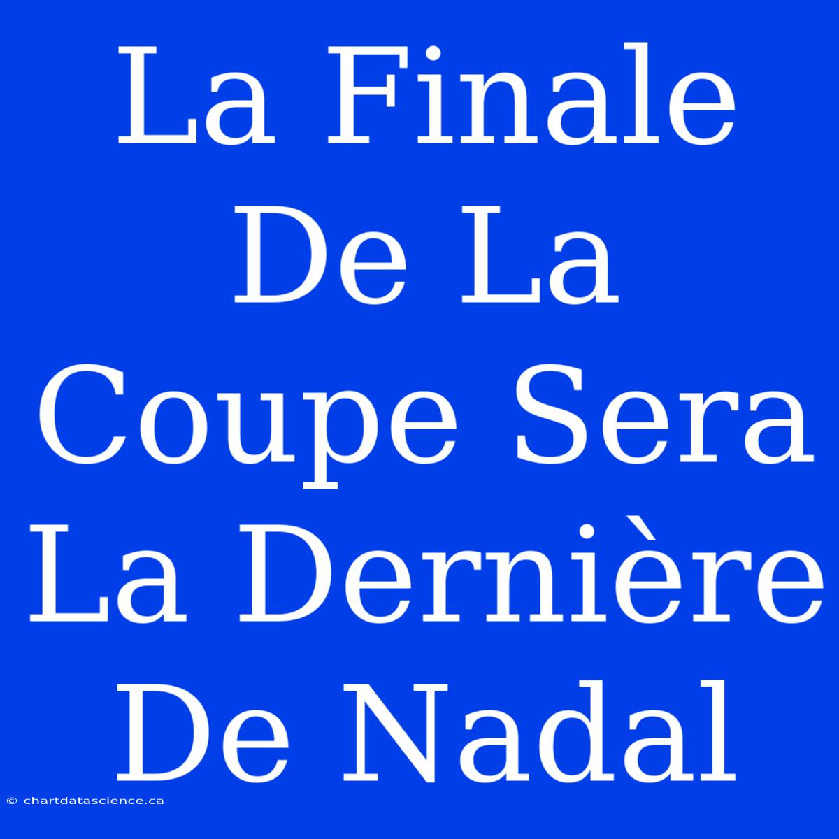 La Finale De La Coupe Sera La Dernière De Nadal