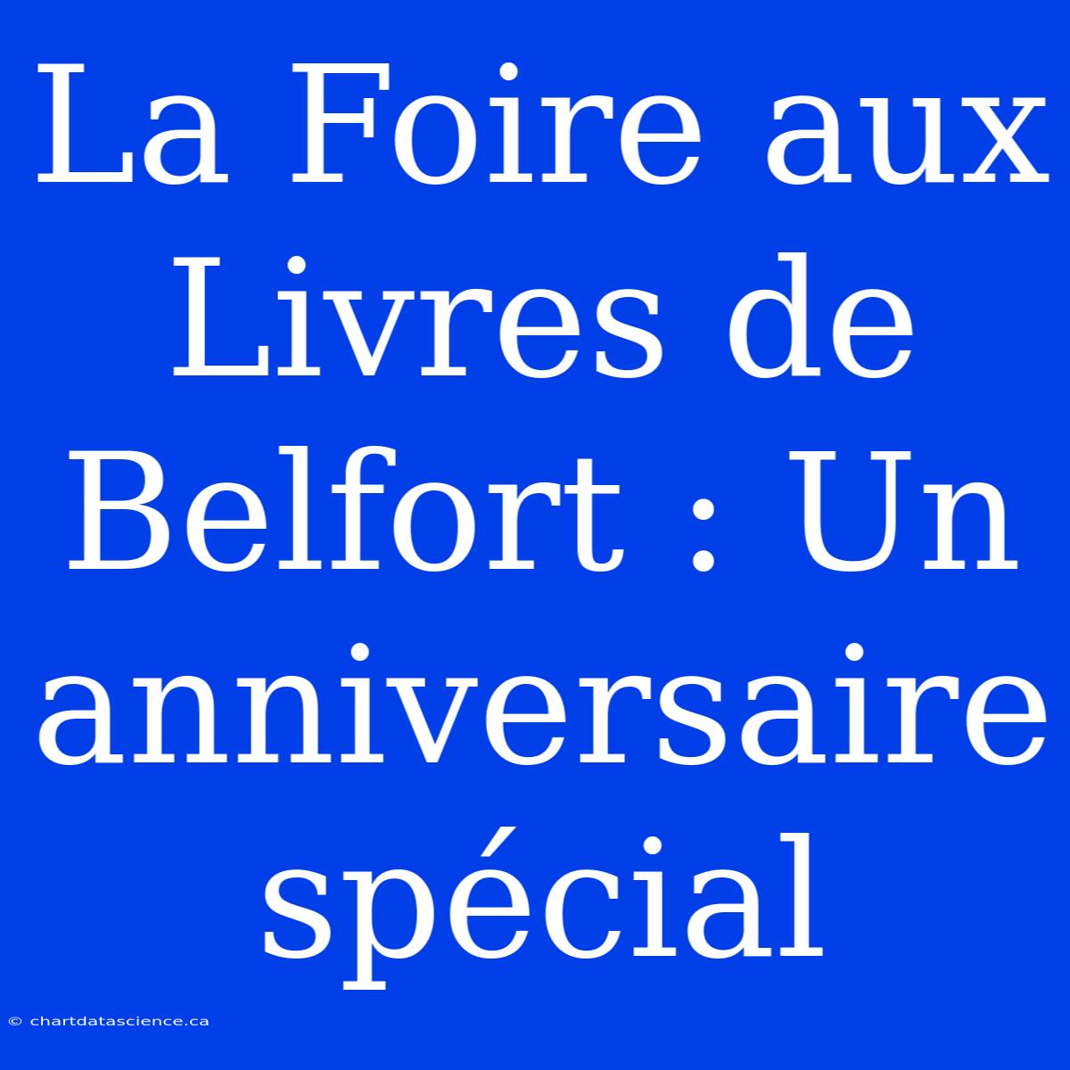 La Foire Aux Livres De Belfort : Un Anniversaire Spécial