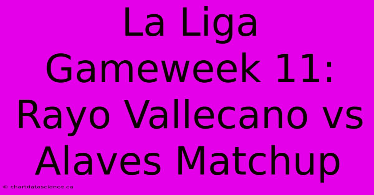 La Liga Gameweek 11: Rayo Vallecano Vs Alaves Matchup 