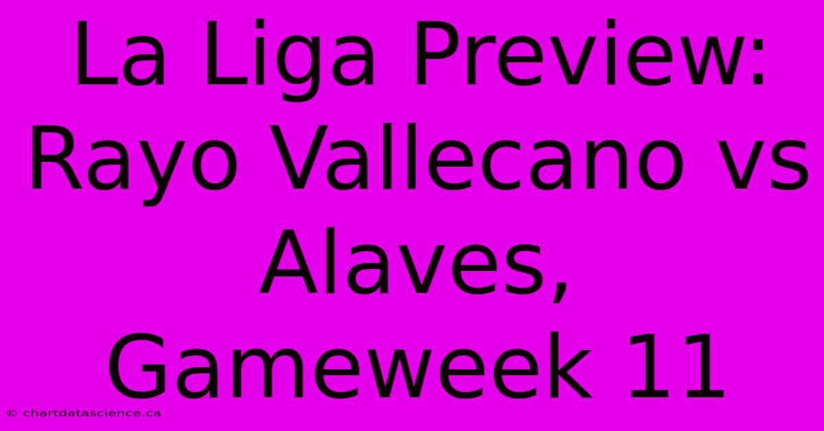 La Liga Preview: Rayo Vallecano Vs Alaves, Gameweek 11