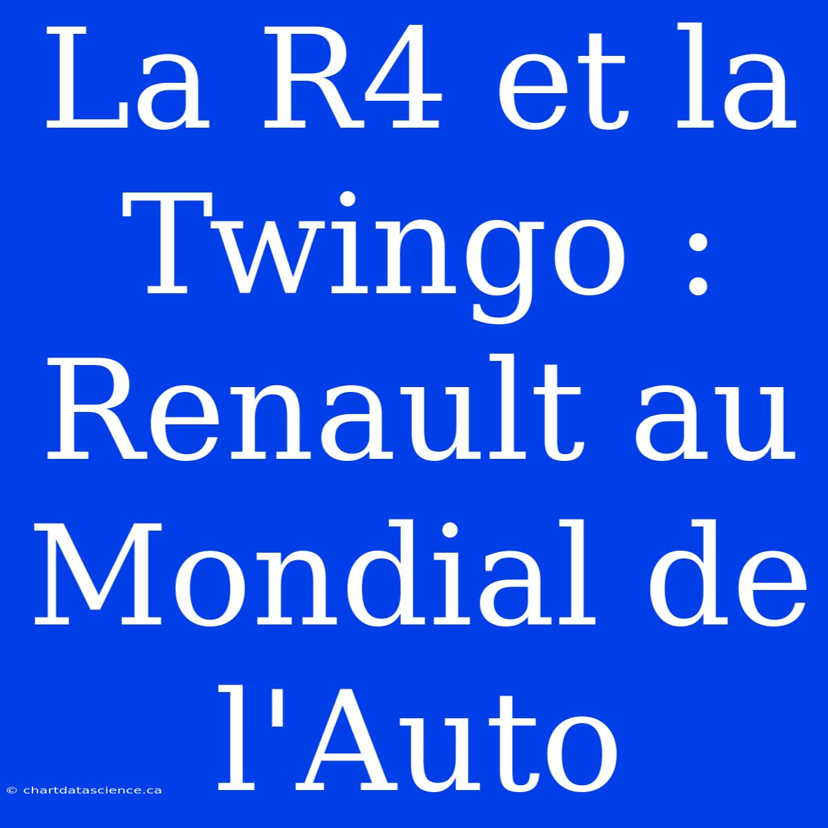 La R4 Et La Twingo : Renault Au Mondial De L'Auto