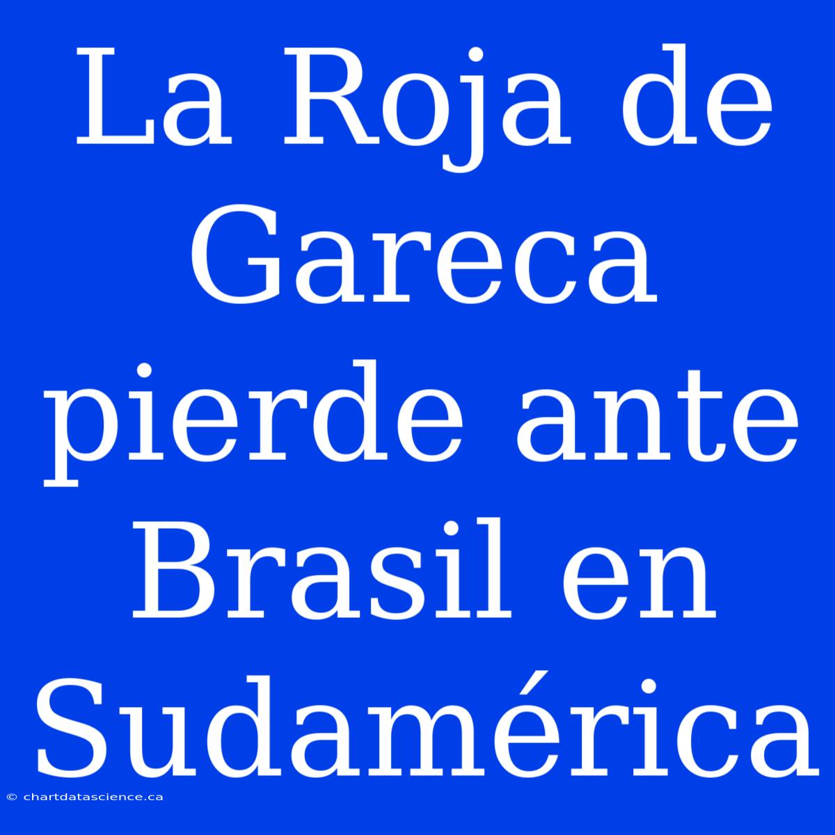 La Roja De Gareca Pierde Ante Brasil En Sudamérica