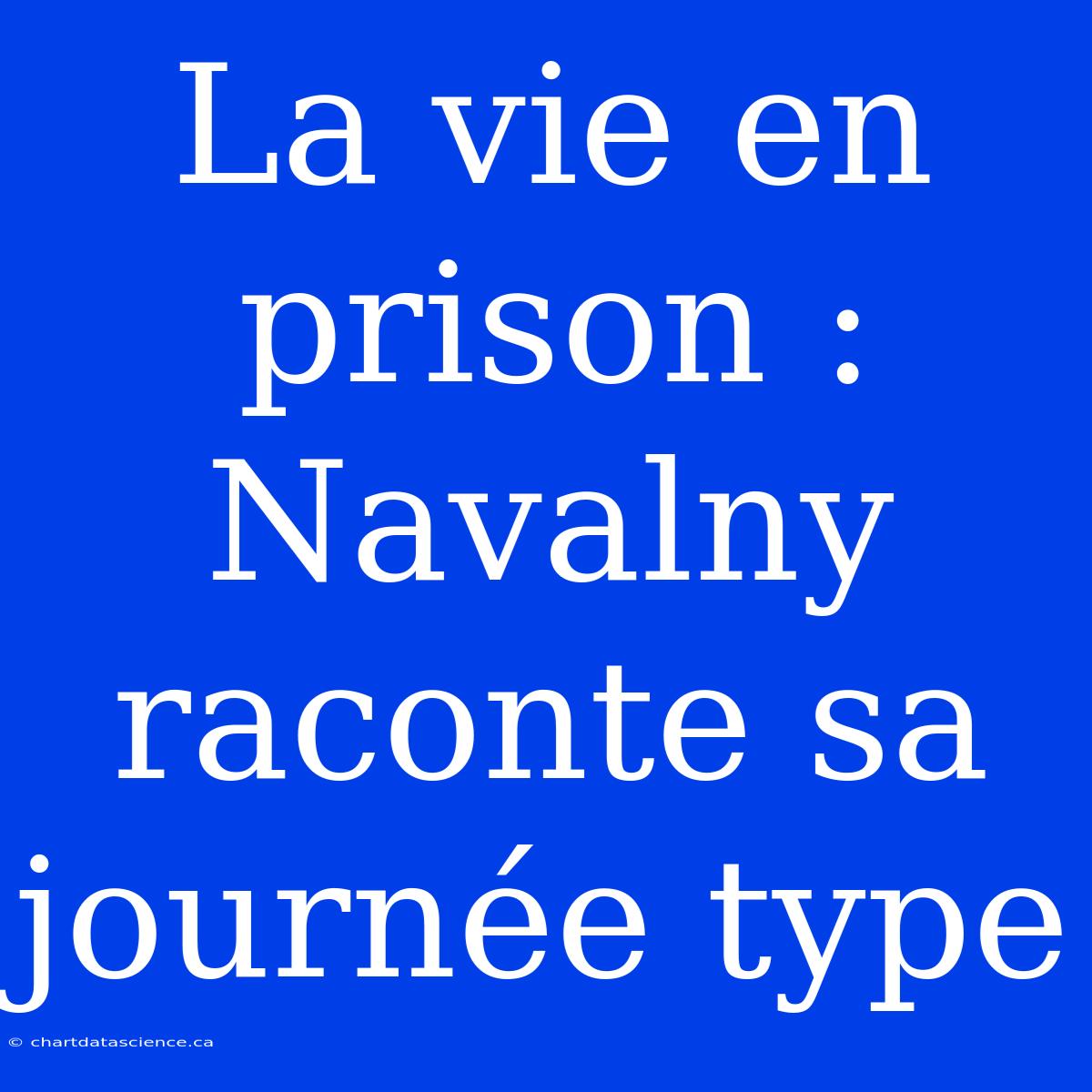 La Vie En Prison : Navalny Raconte Sa Journée Type