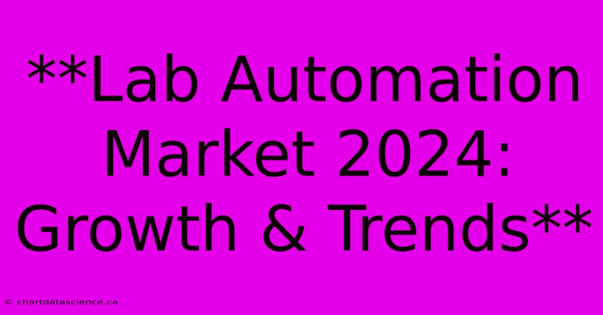 **Lab Automation Market 2024: Growth & Trends**