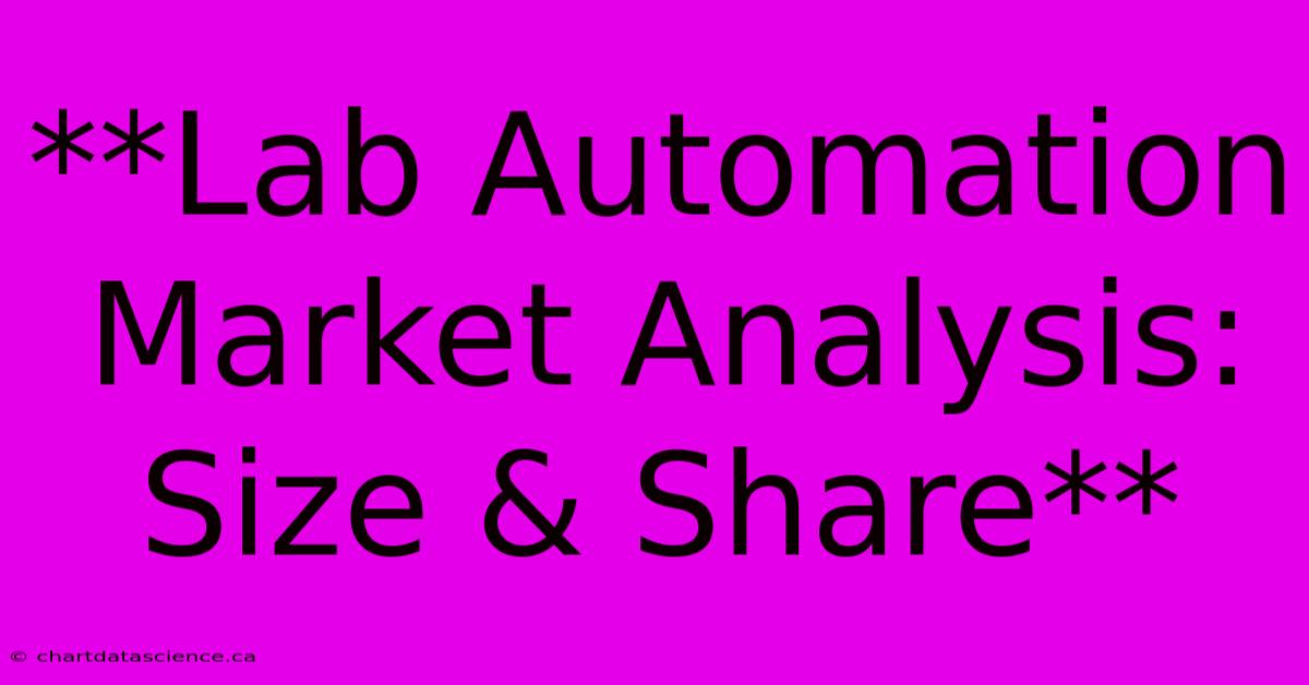 **Lab Automation Market Analysis: Size & Share**