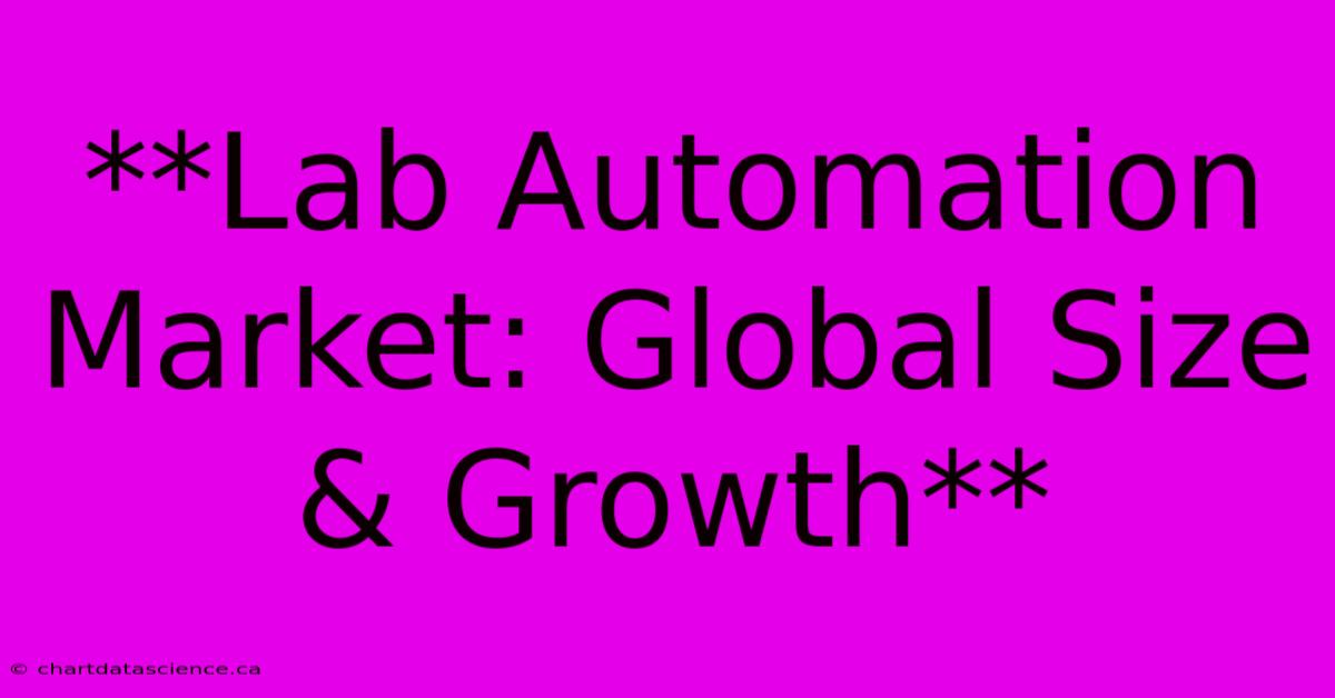 **Lab Automation Market: Global Size & Growth** 