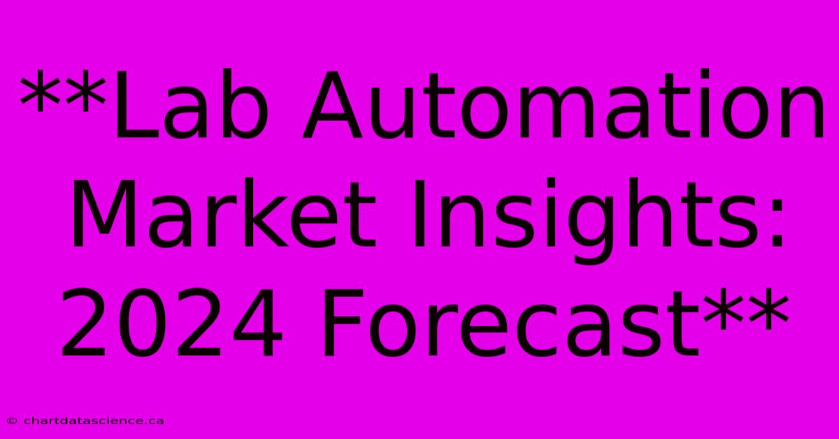 **Lab Automation Market Insights: 2024 Forecast** 