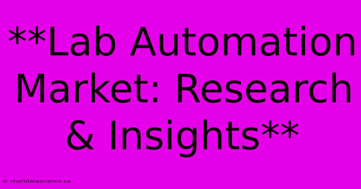 **Lab Automation Market: Research & Insights**