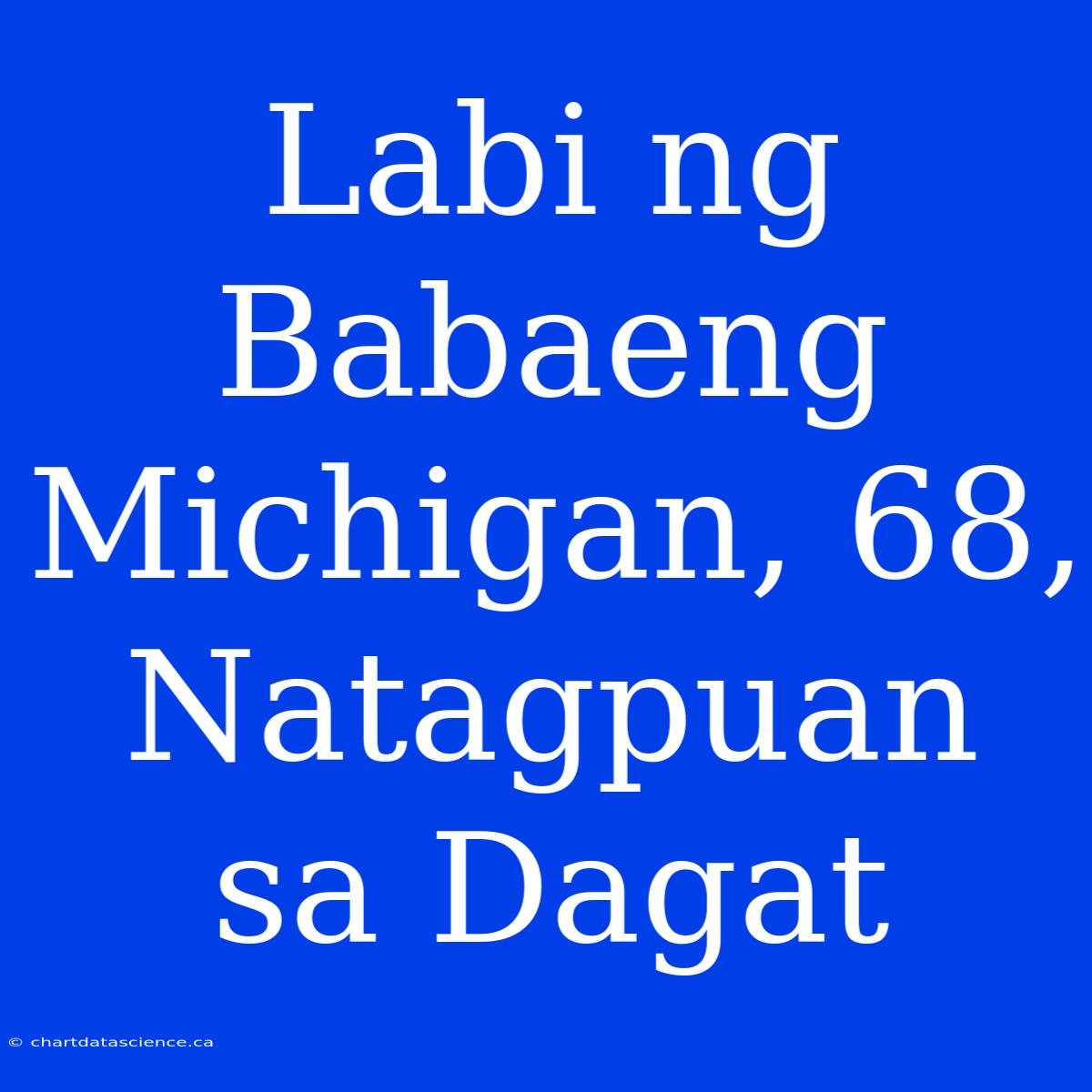 Labi Ng Babaeng Michigan, 68, Natagpuan Sa Dagat