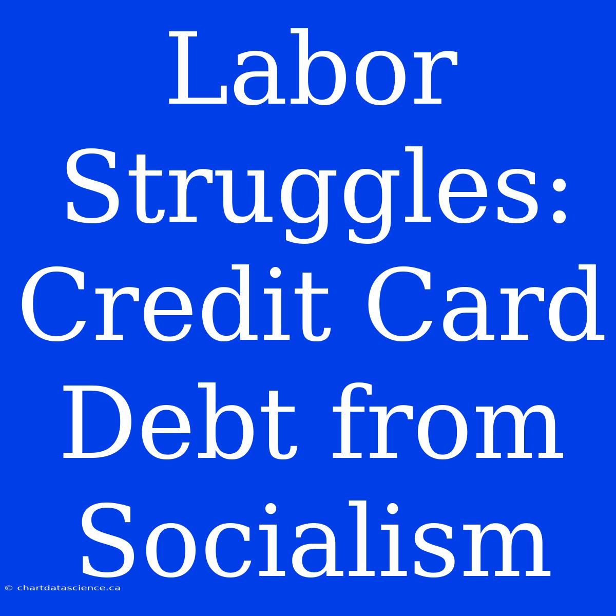 Labor Struggles: Credit Card Debt From Socialism