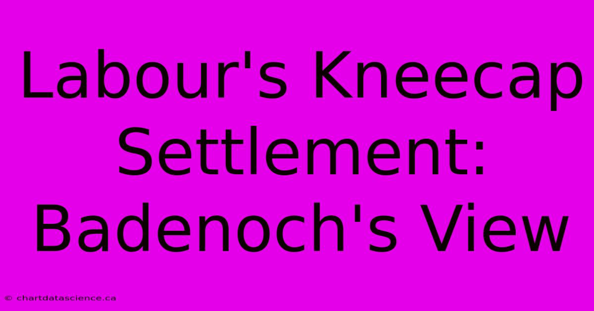 Labour's Kneecap Settlement: Badenoch's View