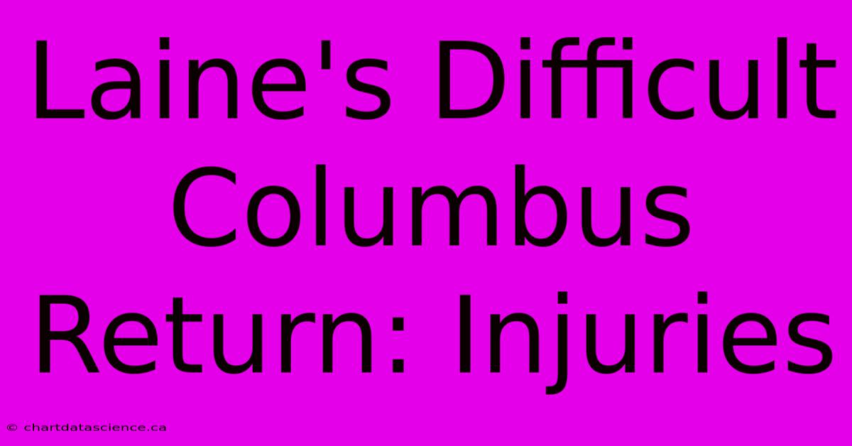 Laine's Difficult Columbus Return: Injuries