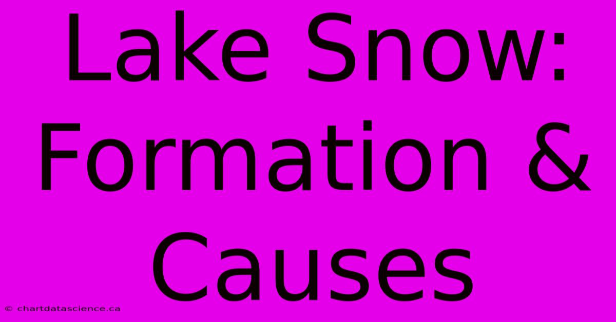 Lake Snow: Formation & Causes