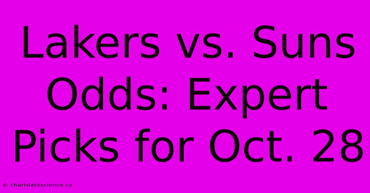 Lakers Vs. Suns Odds: Expert Picks For Oct. 28