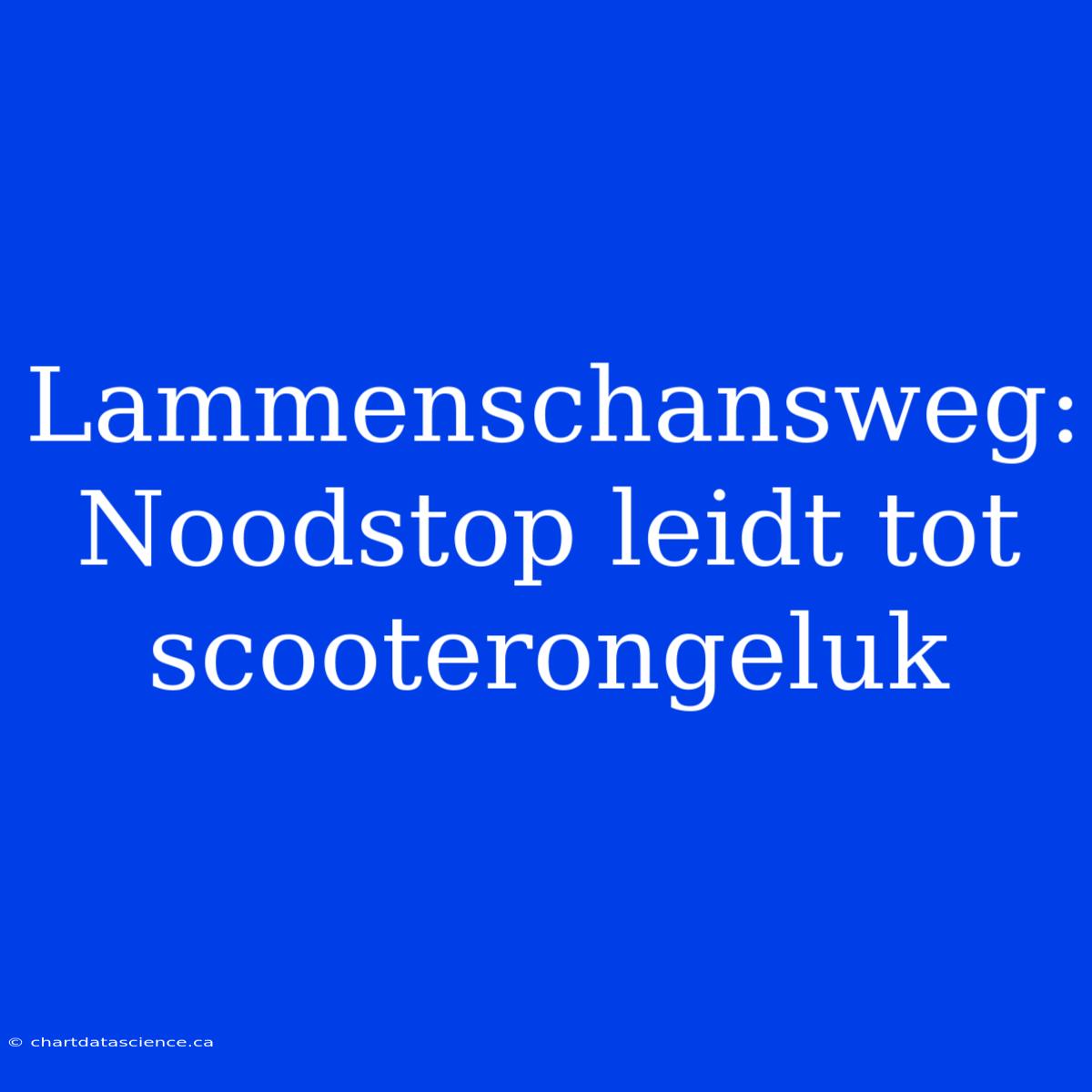 Lammenschansweg: Noodstop Leidt Tot Scooterongeluk