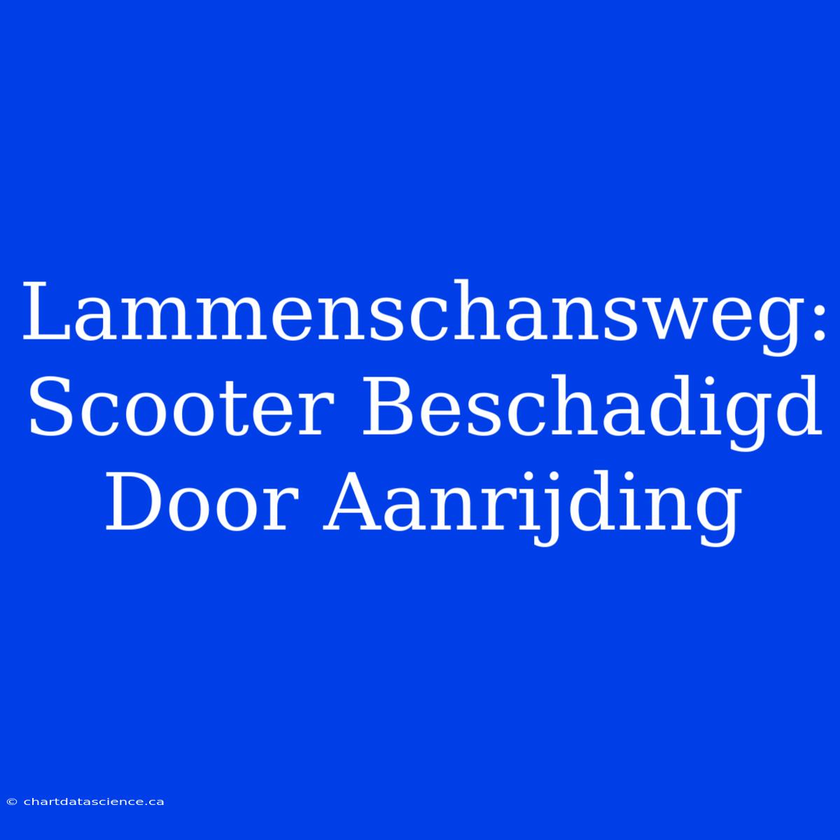 Lammenschansweg: Scooter Beschadigd Door Aanrijding