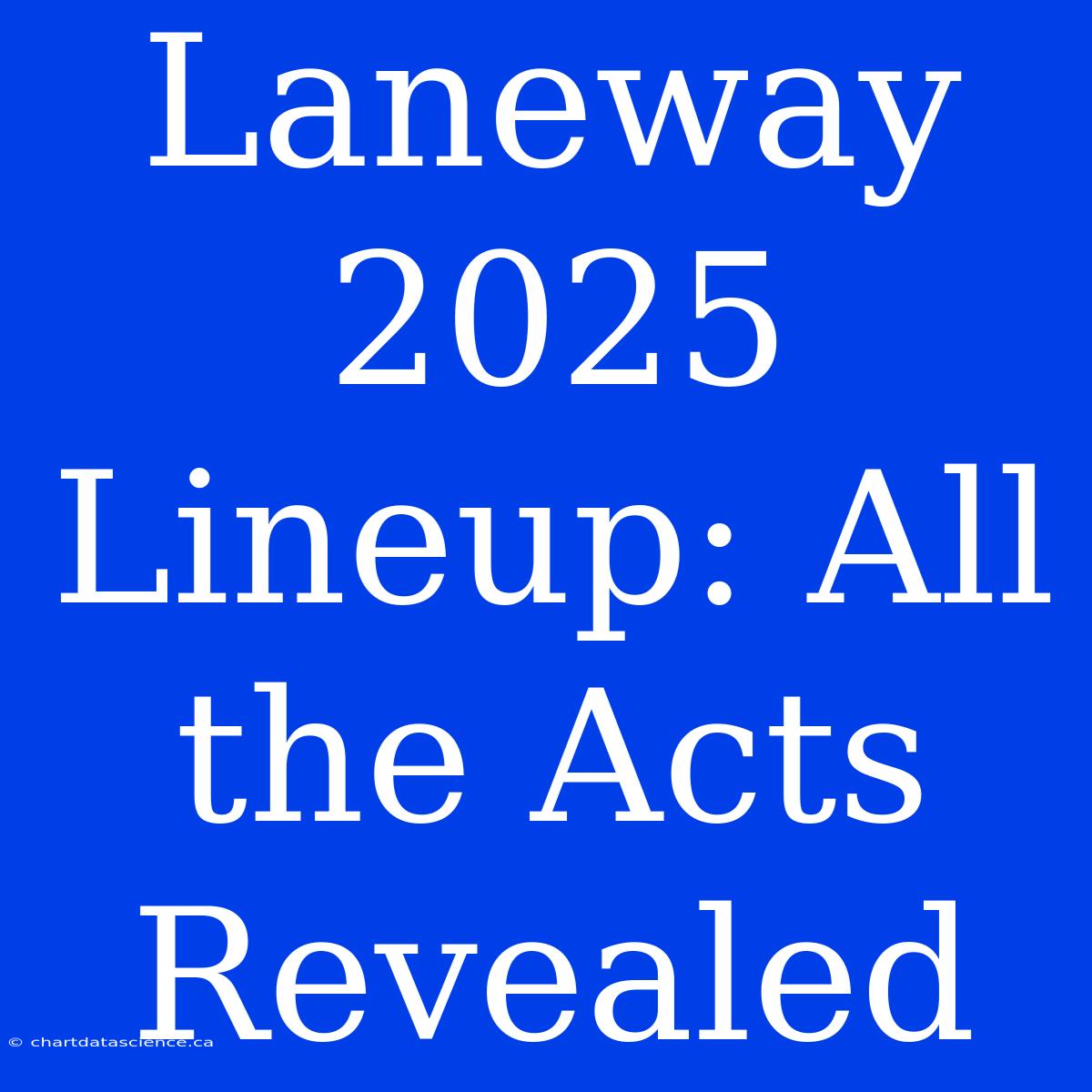 Laneway 2025 Lineup: All The Acts Revealed