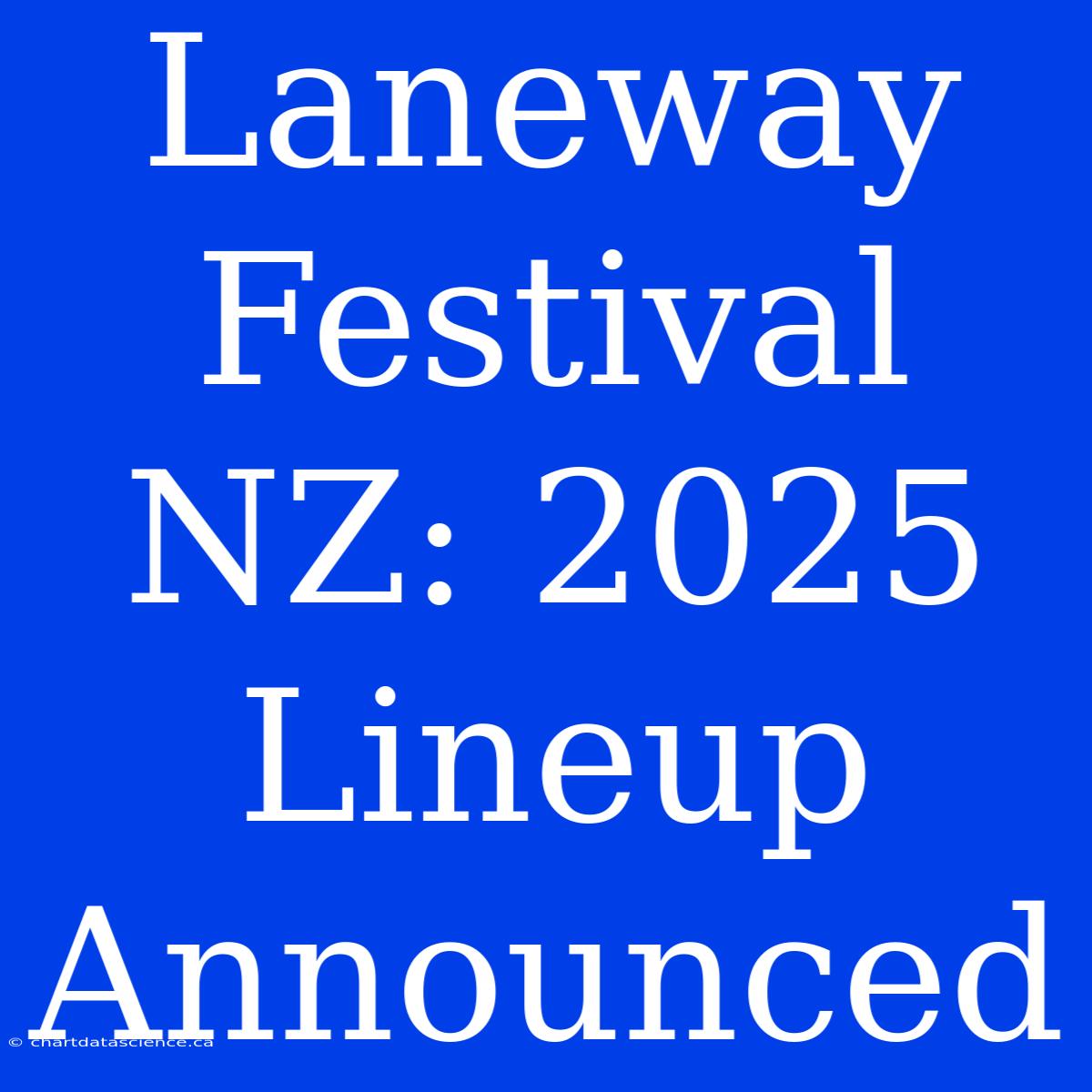 Laneway Festival NZ: 2025 Lineup Announced