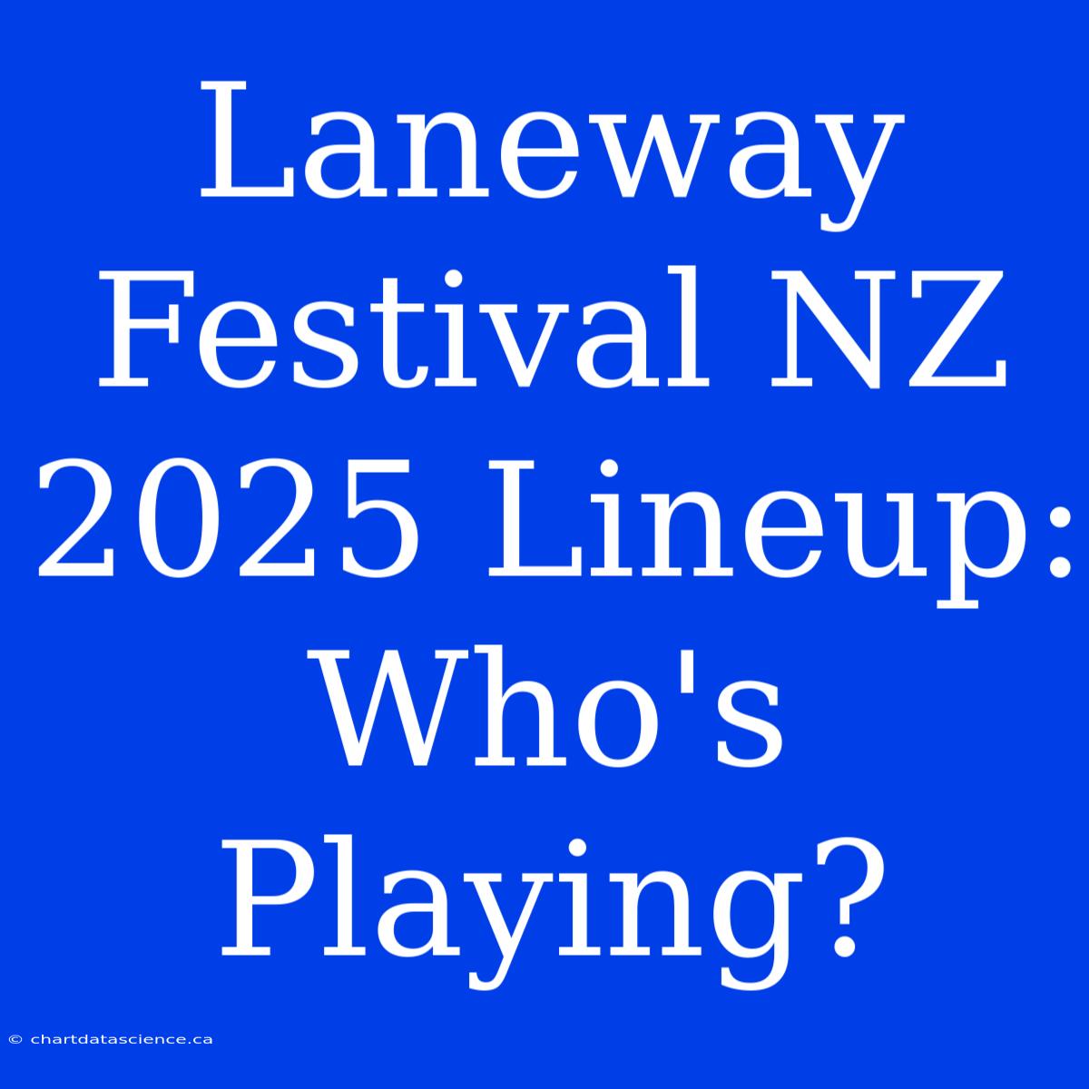 Laneway Festival NZ 2025 Lineup: Who's Playing?