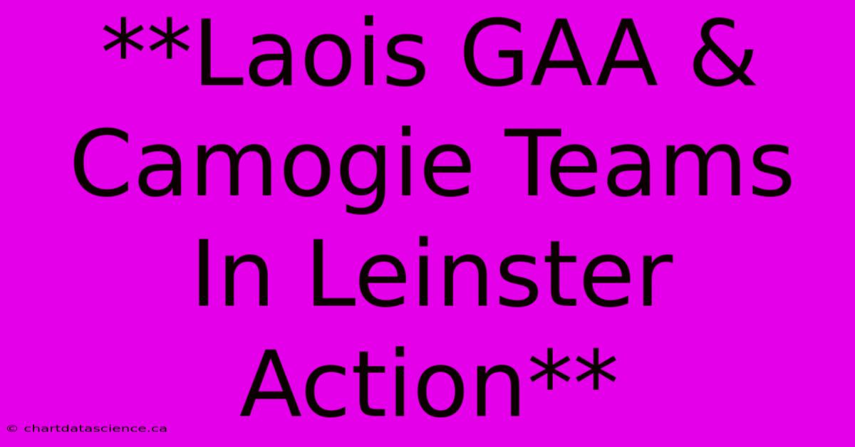 **Laois GAA & Camogie Teams In Leinster Action**