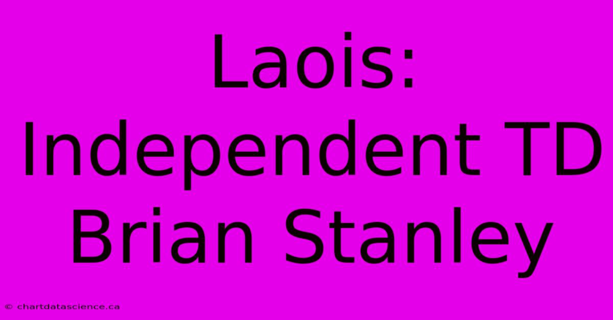 Laois: Independent TD Brian Stanley