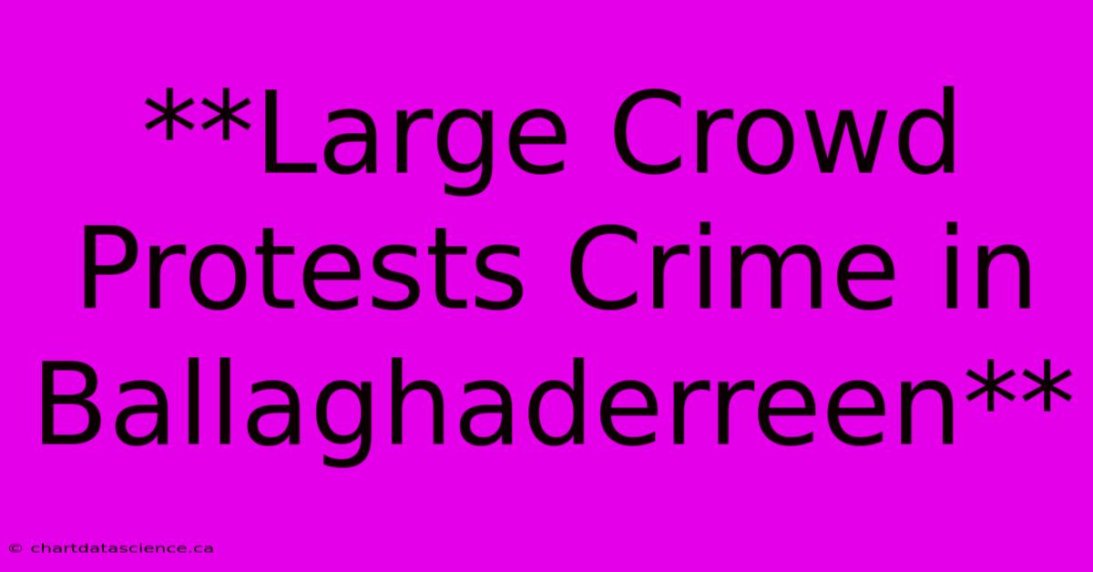 **Large Crowd Protests Crime In Ballaghaderreen**