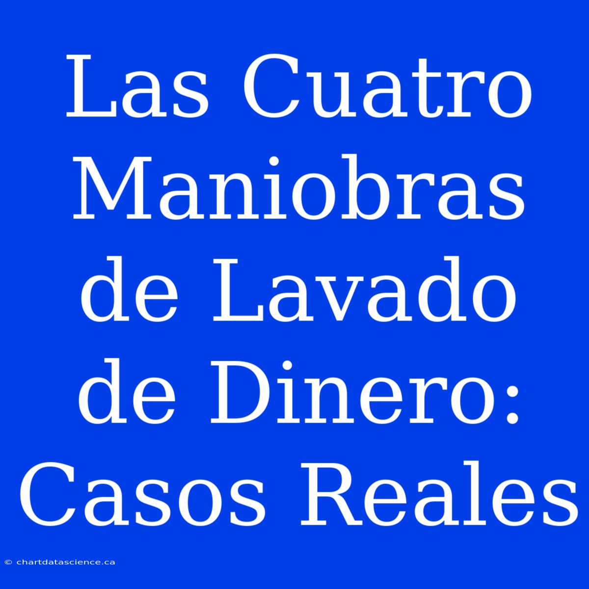 Las Cuatro Maniobras De Lavado De Dinero: Casos Reales