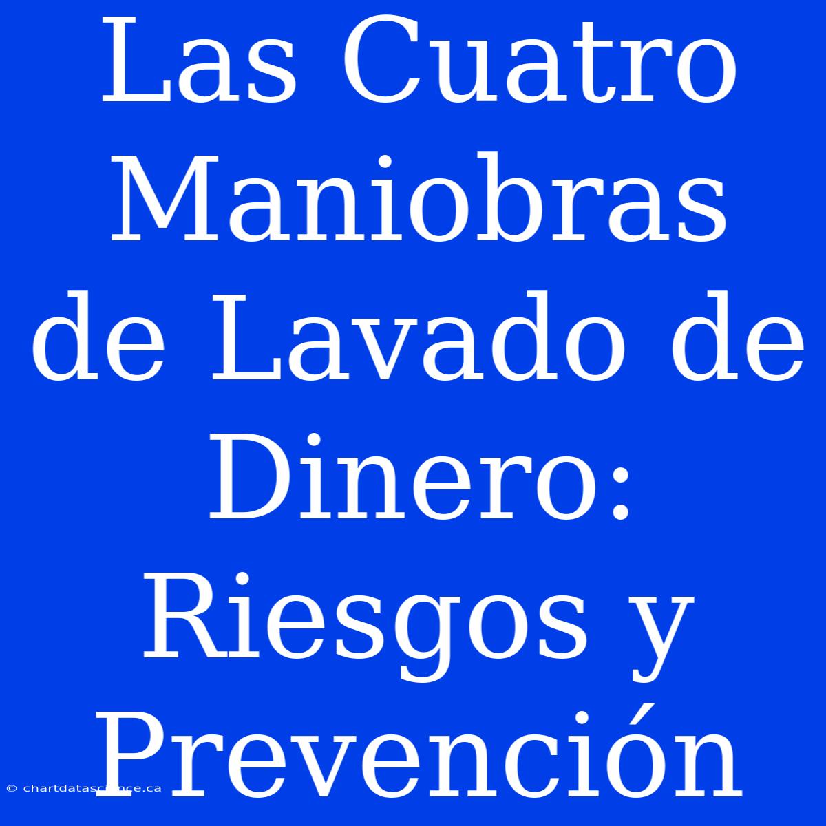 Las Cuatro Maniobras De Lavado De Dinero: Riesgos Y Prevención