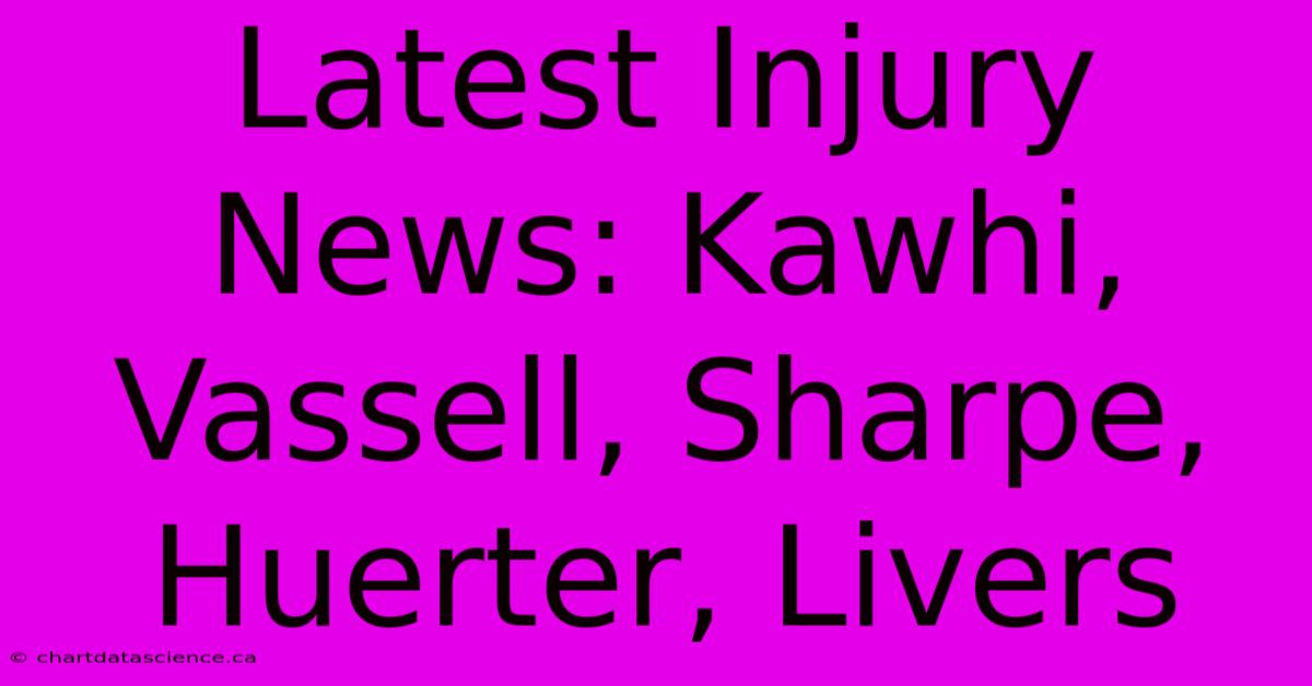 Latest Injury News: Kawhi, Vassell, Sharpe, Huerter, Livers