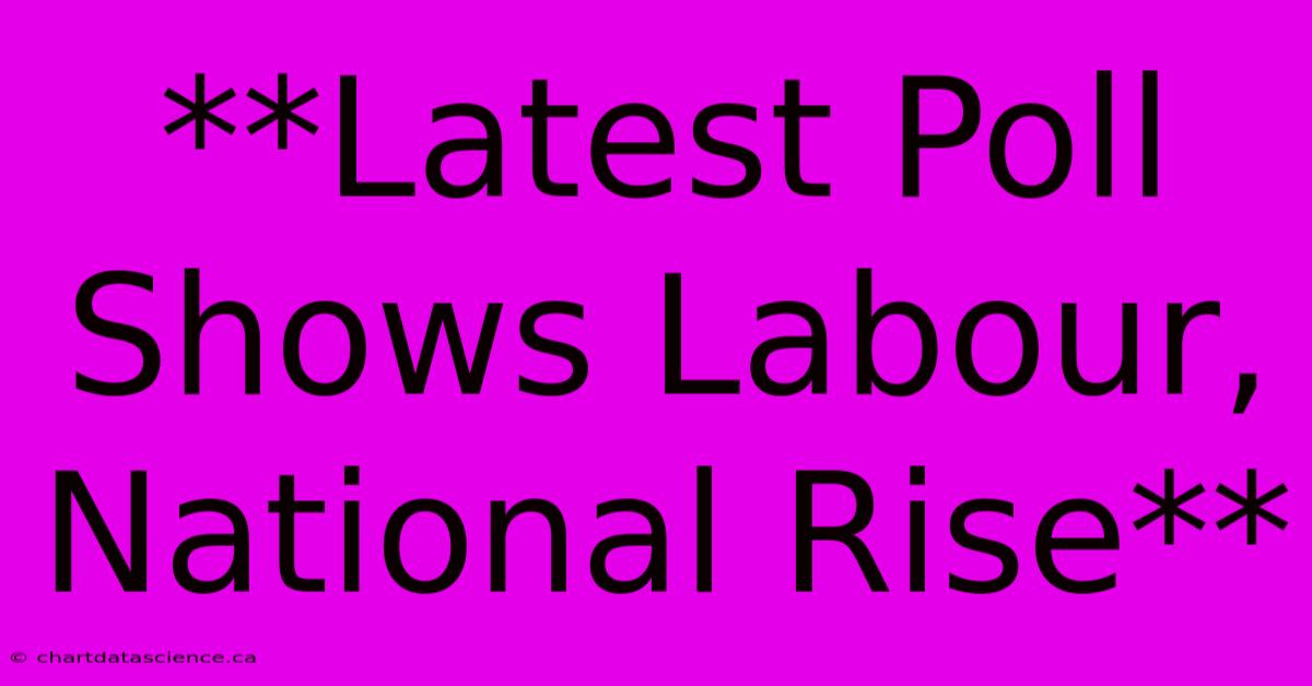 **Latest Poll Shows Labour, National Rise**