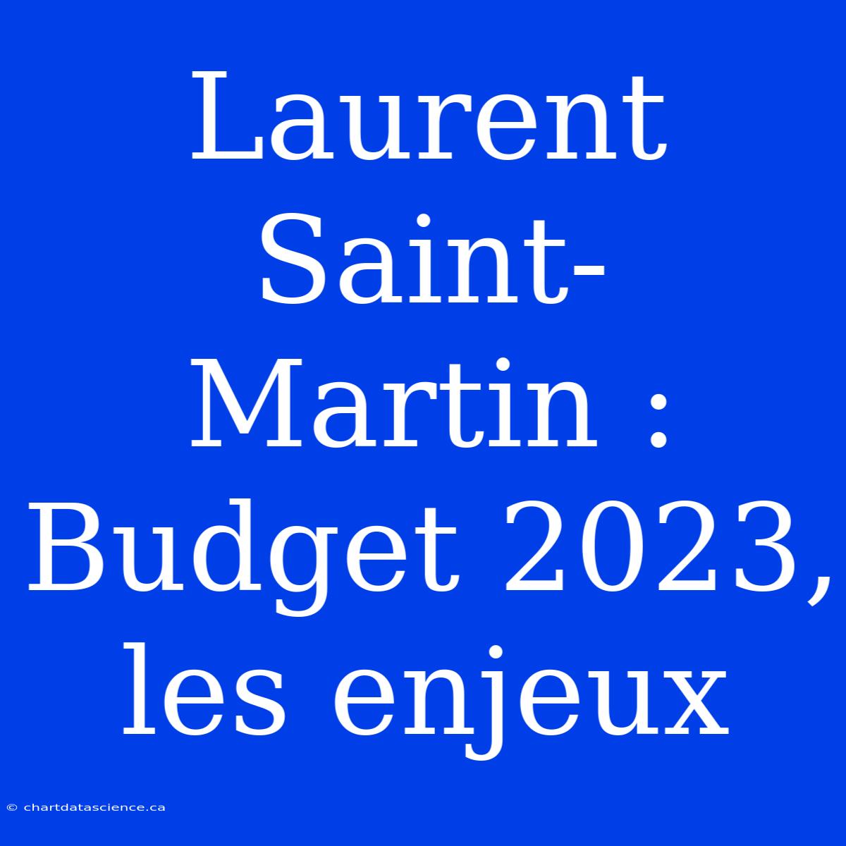 Laurent Saint-Martin : Budget 2023, Les Enjeux