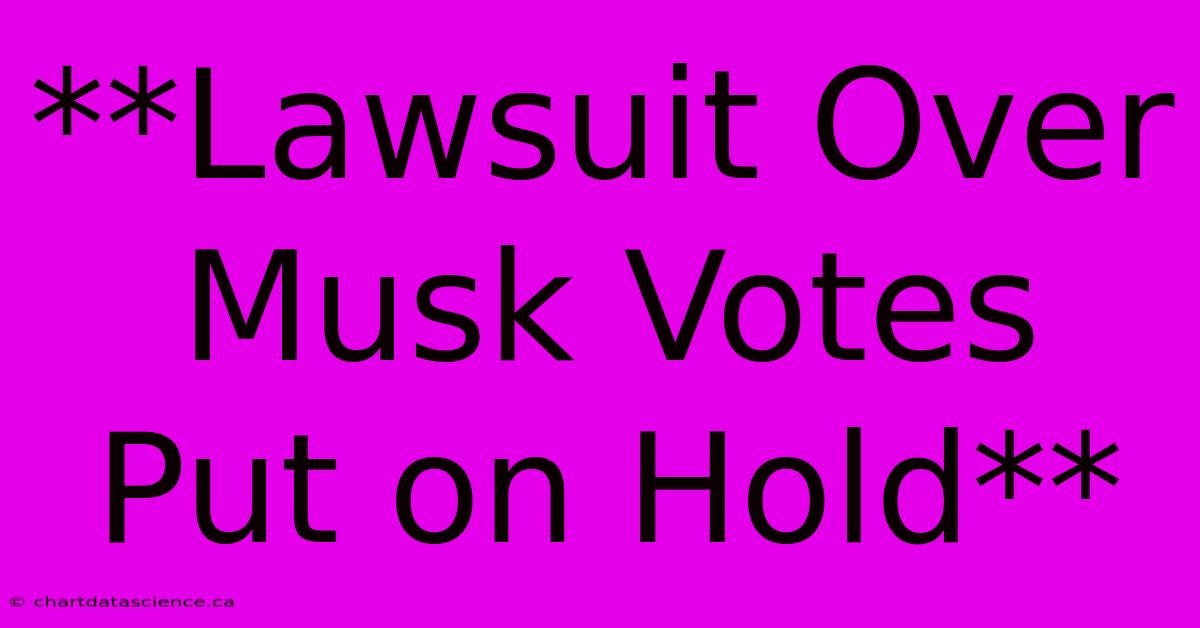 **Lawsuit Over Musk Votes Put On Hold**