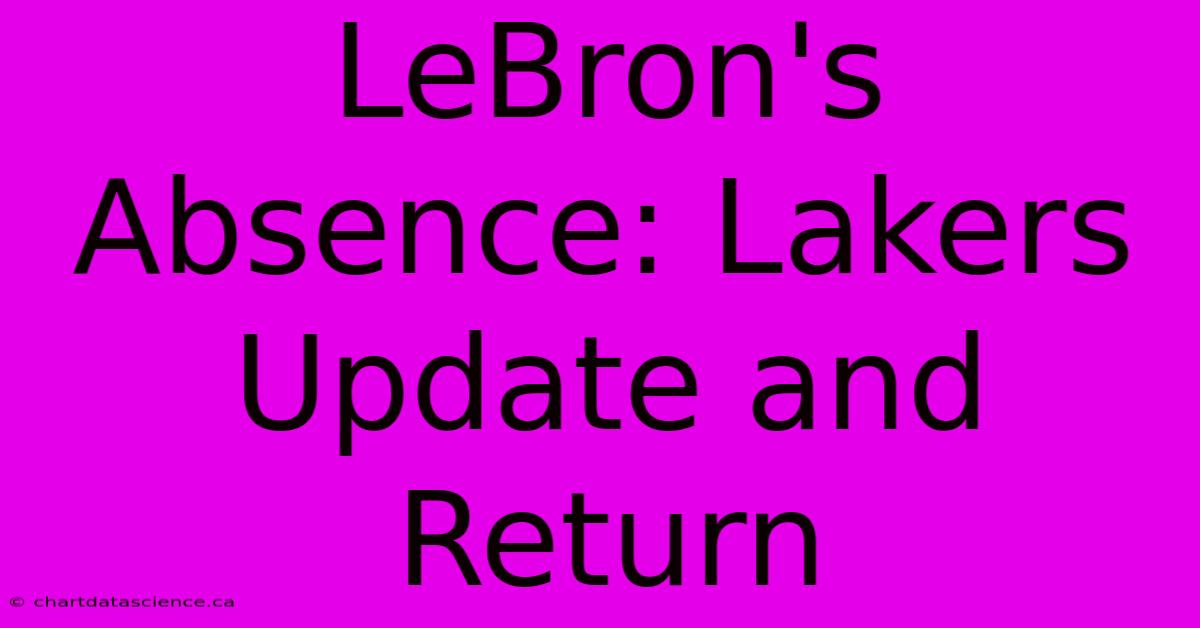 LeBron's Absence: Lakers Update And Return