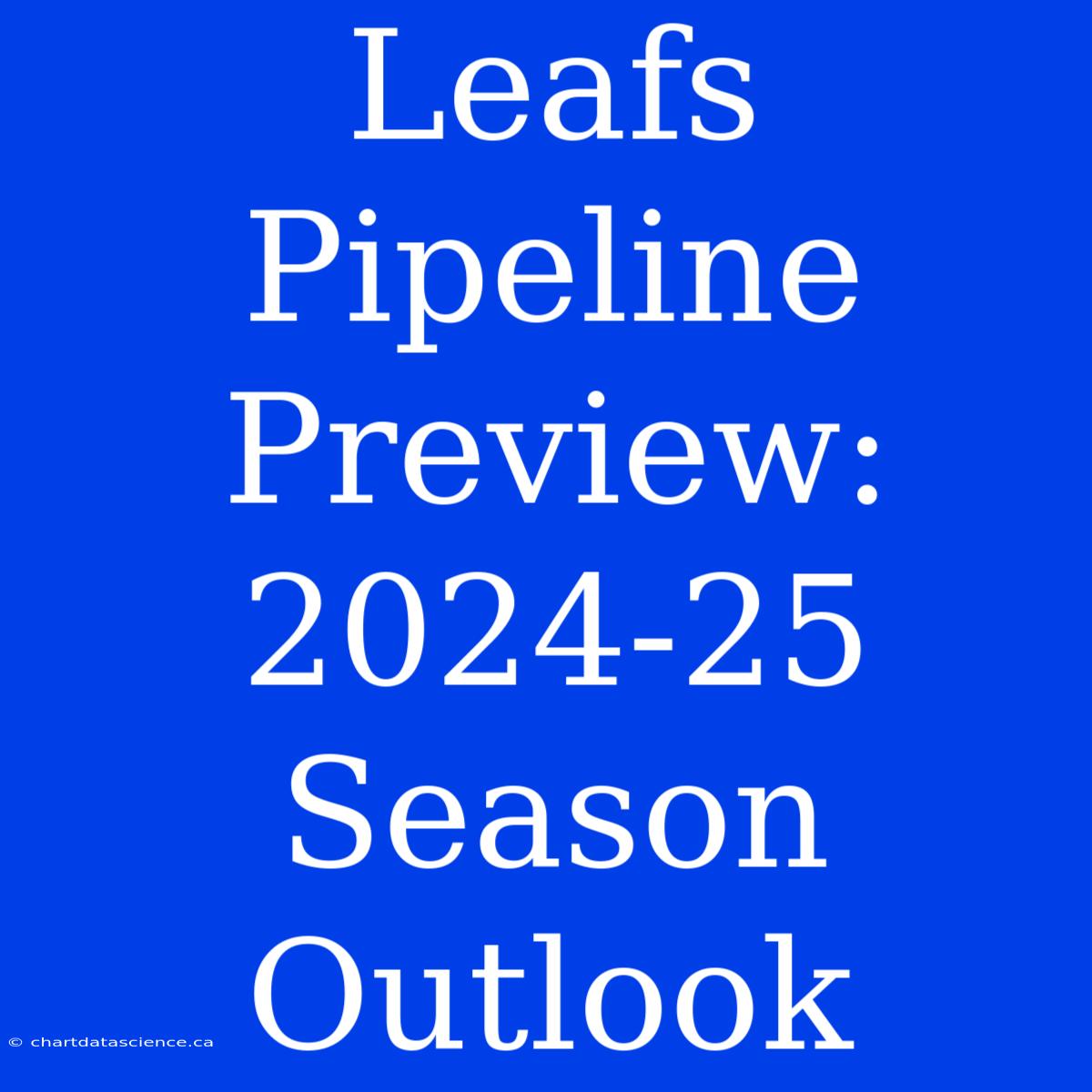 Leafs Pipeline Preview:  2024-25 Season Outlook