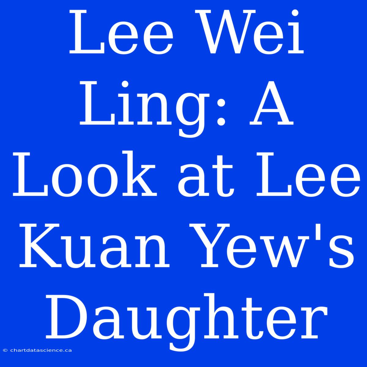 Lee Wei Ling: A Look At Lee Kuan Yew's Daughter