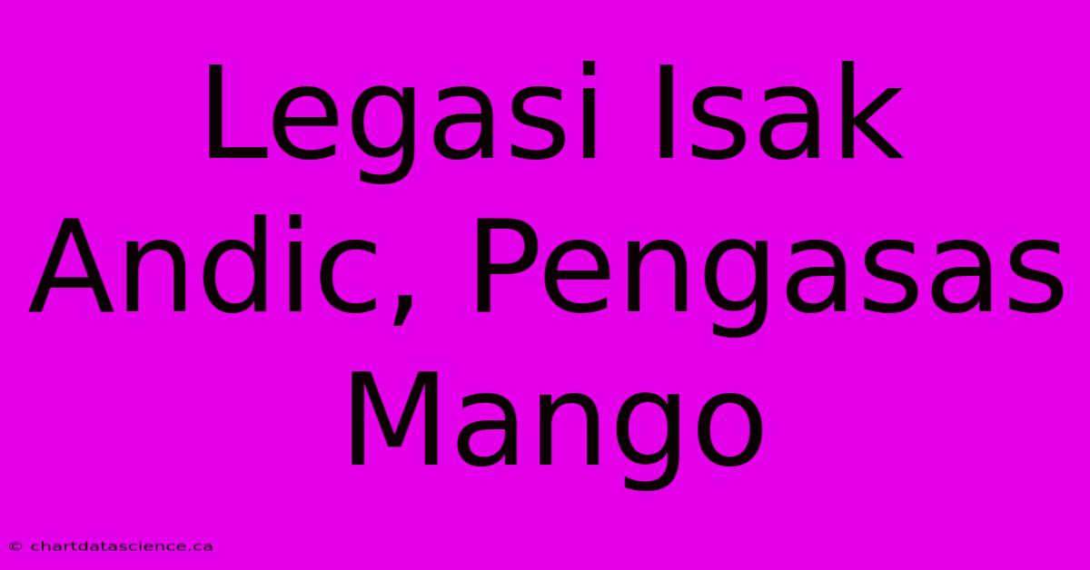 Legasi Isak Andic, Pengasas Mango