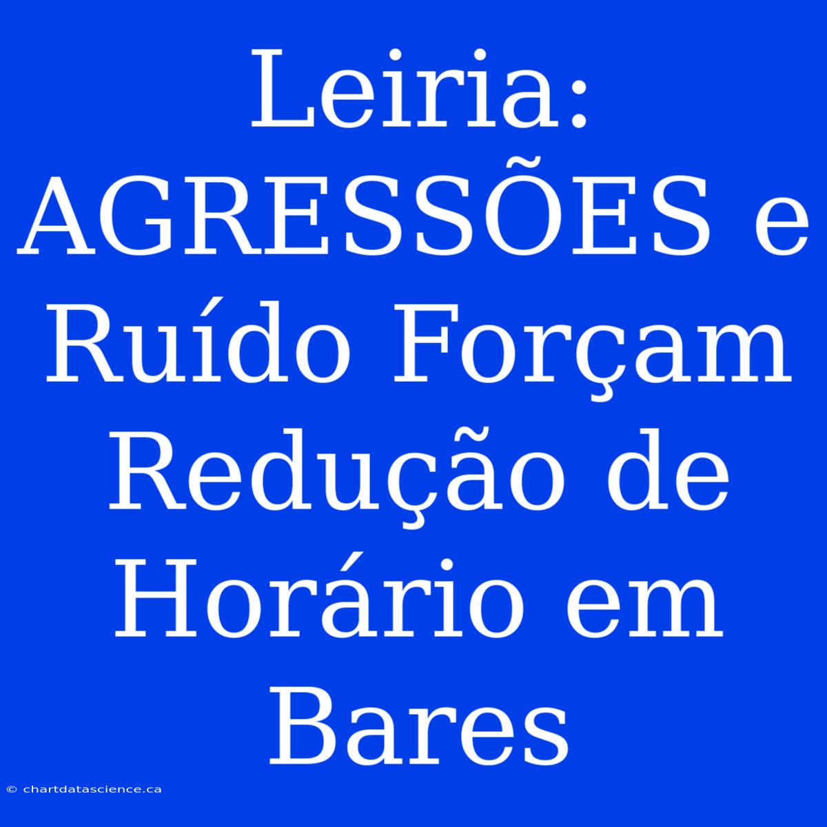 Leiria: AGRESSÕES E Ruído Forçam Redução De Horário Em Bares