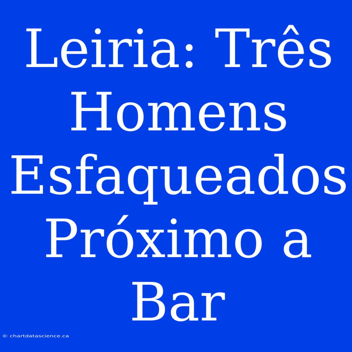 Leiria: Três Homens Esfaqueados Próximo A Bar