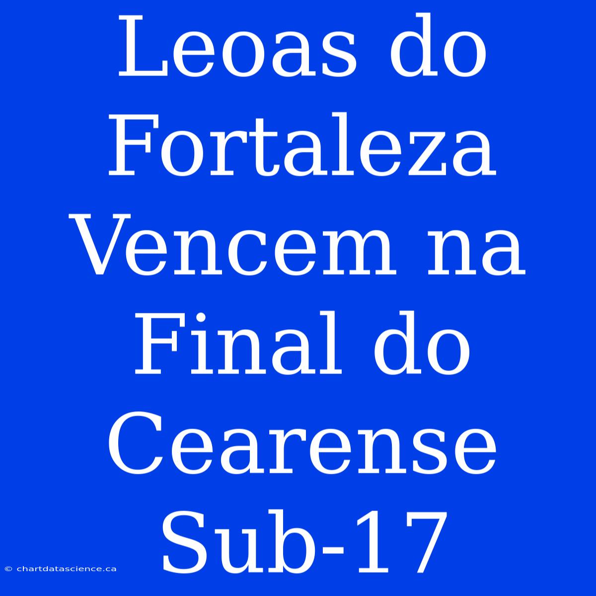 Leoas Do Fortaleza Vencem Na Final Do Cearense Sub-17