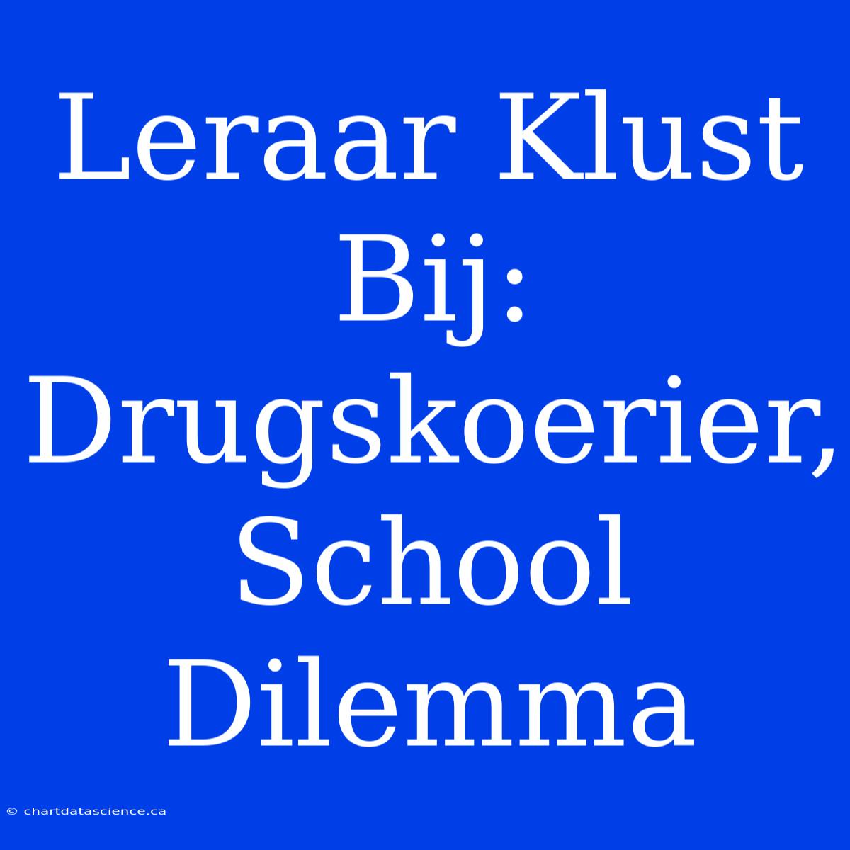 Leraar Klust Bij: Drugskoerier, School Dilemma